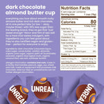 UNREAL dark chocolate peanut gems pack clean label callouts.
