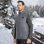 UVSAI USB rechargeable heated vest heating zones layout