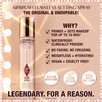 Charlotte Tilbury extra large two hundred milliliter setting mist packaging