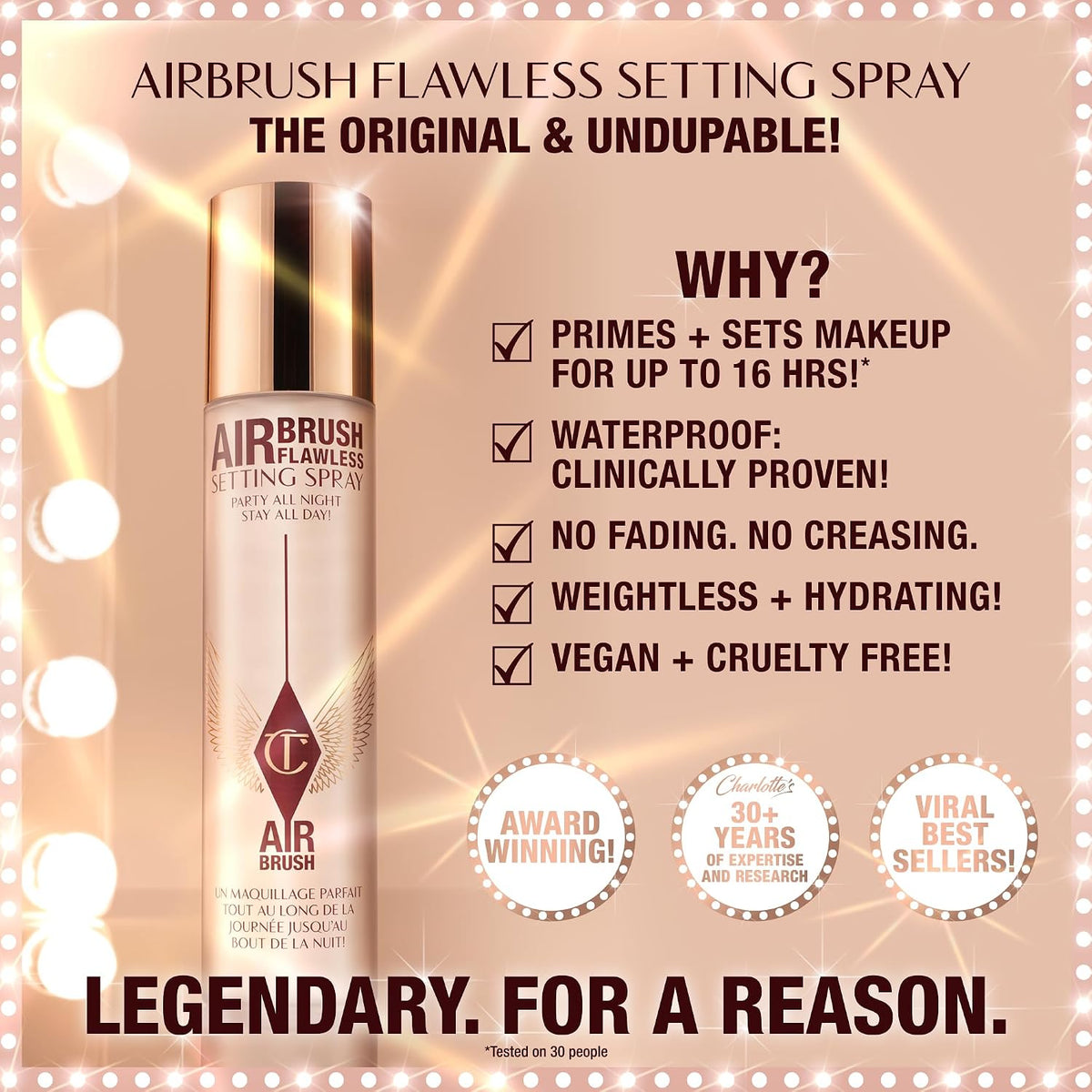 Charlotte Tilbury extra large two hundred milliliter setting mist packaging