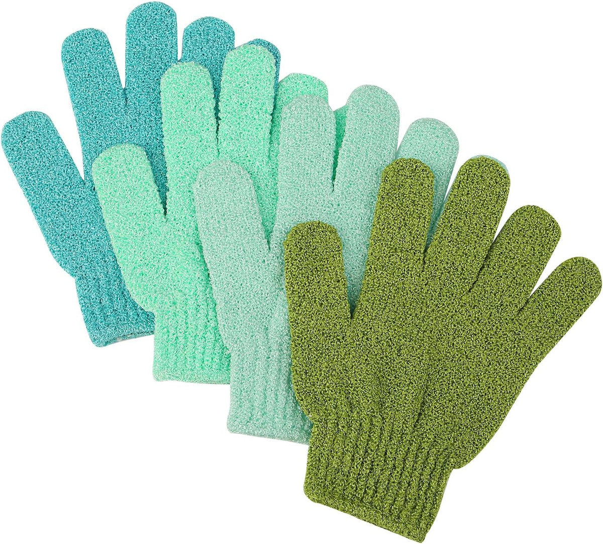 Slick- Exfoliating Gloves, 4 Pcs, Skin Exfoliator for Body, Bath / Scrub Gloves, Shower Accessories for Women, Exfoliation Mitt - Image 9