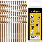 29Pcs Drill Bit Set, 135 Tip HSS with Black and Gold Finish, Metal Twist Jobber Drill Bit Kit for Hardened Metal, Steel, Plastic, Wood with Indexed Storage Case, 1/16" - 1/2" - Image 10