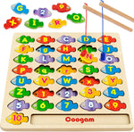 Coogam magnetic alphabet and number fishing game front view