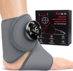 KOVANO Ankle Pro Massager front view showcasing the digital controller and grey wearable wrap design.