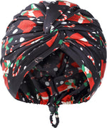 Kaahynno adjustable silk satin sleeping bonnet front view