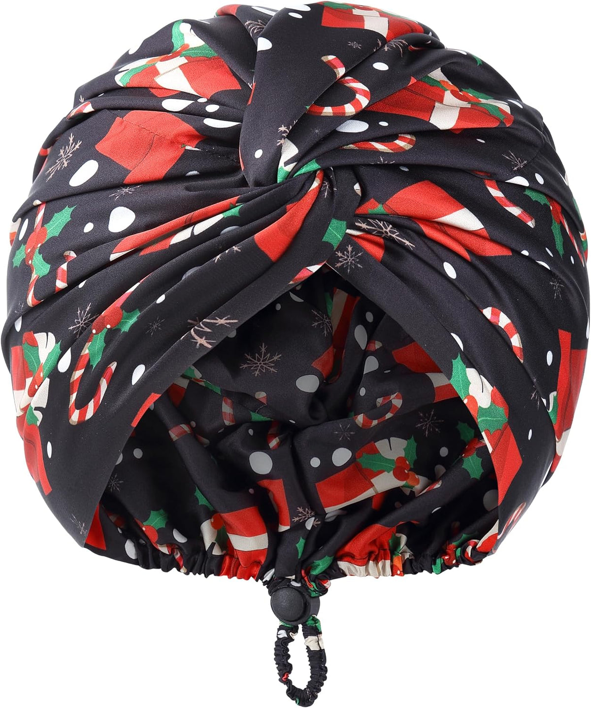 Kaahynno adjustable silk satin sleeping bonnet front view