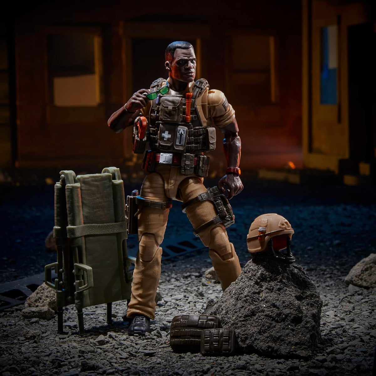 G.I. Joe Carl Doc Greer figure with medical bag accessory