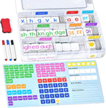 JoyCat 265 Phonics Magnetic Letter Tiles front view with storage case