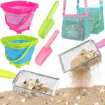 Fhozgecy beach and sand toy set with two collapsible buckets