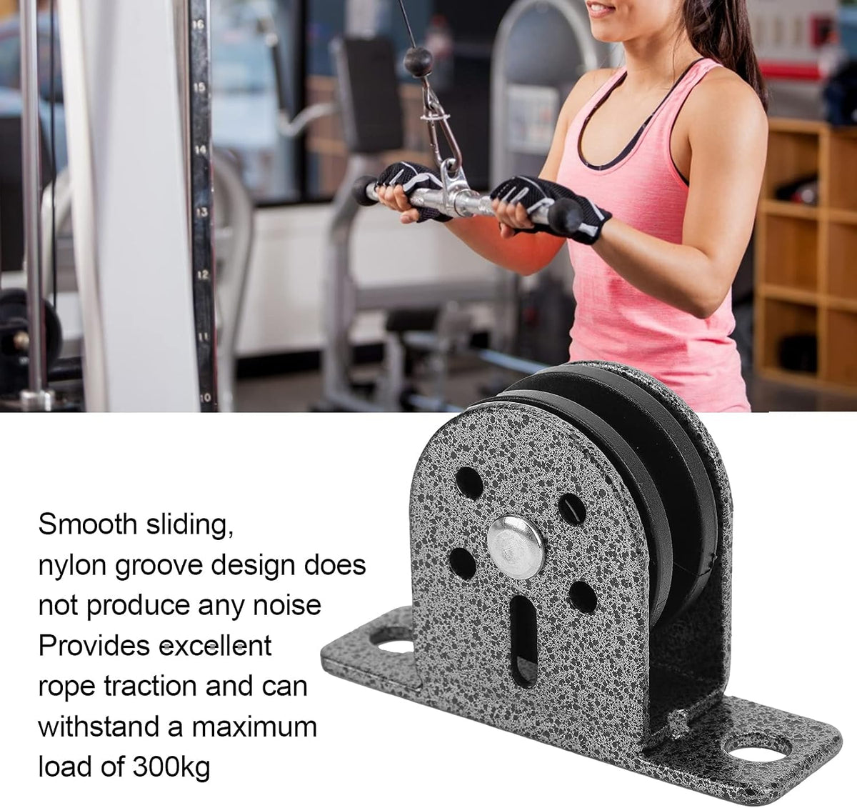 Lvifloae stainless steel pulley block showing nylon groove design