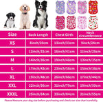 Assorted red and pink sleeveless dog shirts for medium dogs