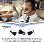 Wirenest GA Twin Plug to Airbus 5 Pin XLR Headset Adapter - Dual General Aviation PJ-055 (.206") and PJ-068 (.25") Jacks Connector - Compatible with Most Major Brand Pilot Headsets - Image 5