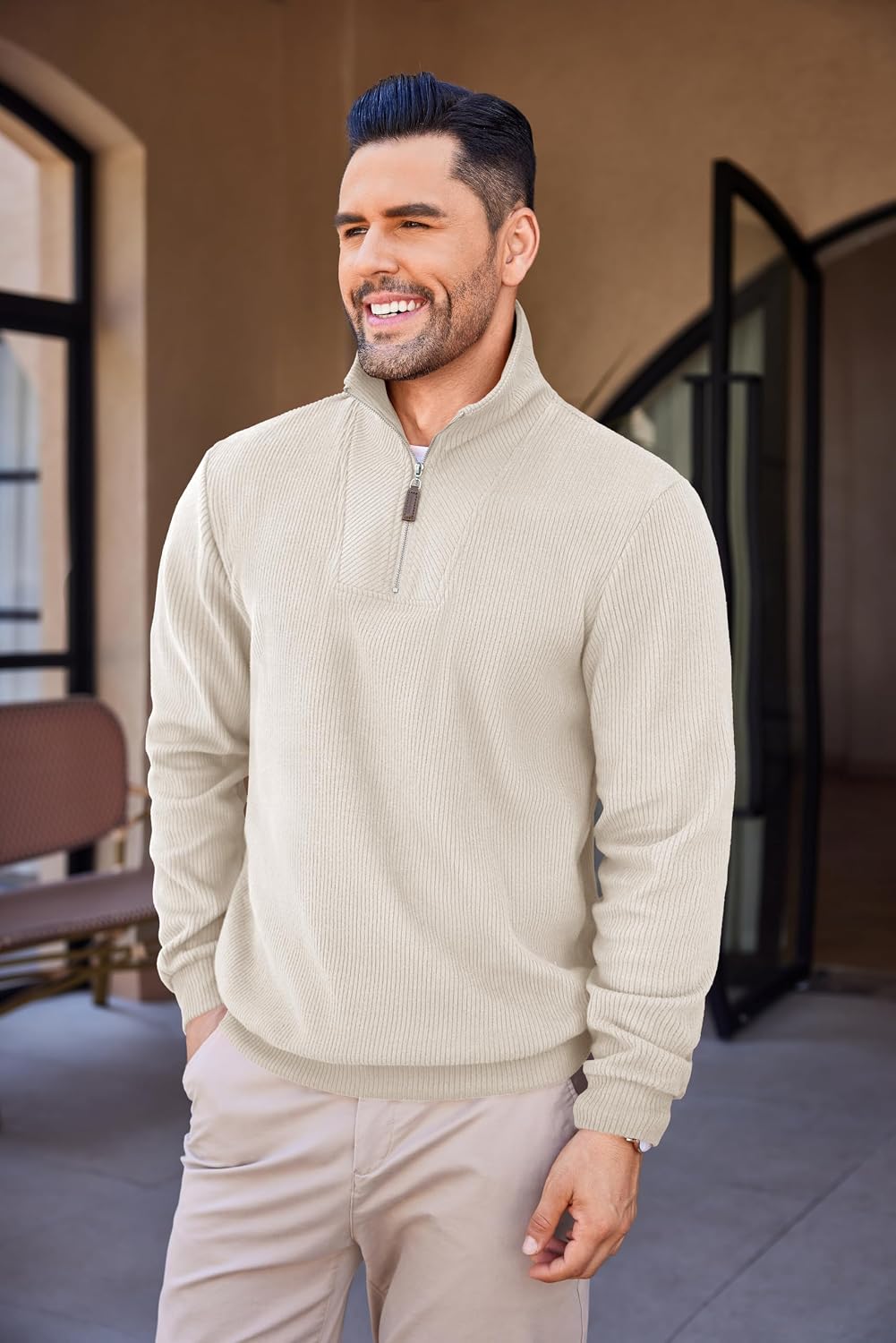 COOFANDY Men's Slim Fit Pullover styled outfit