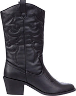 Charles Albert cowgirl boot side profile embroidery detail