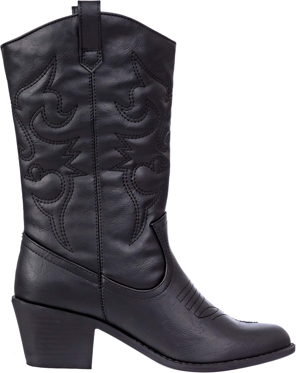 Charles Albert cowgirl boot side profile embroidery detail