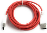 Xcivi 6FT Red USB Cable coiled showing 2 meter length