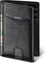 VULKIT Bifold Front Pocket Slim Wallet RFID Blocking Minimalist Thin Leather Credit Card Holder Wallet for Men and Women Carbon Fiber - Image 10