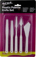 Mont Marte Discovery Palette Knife Set 5pc Plastic front view art tool