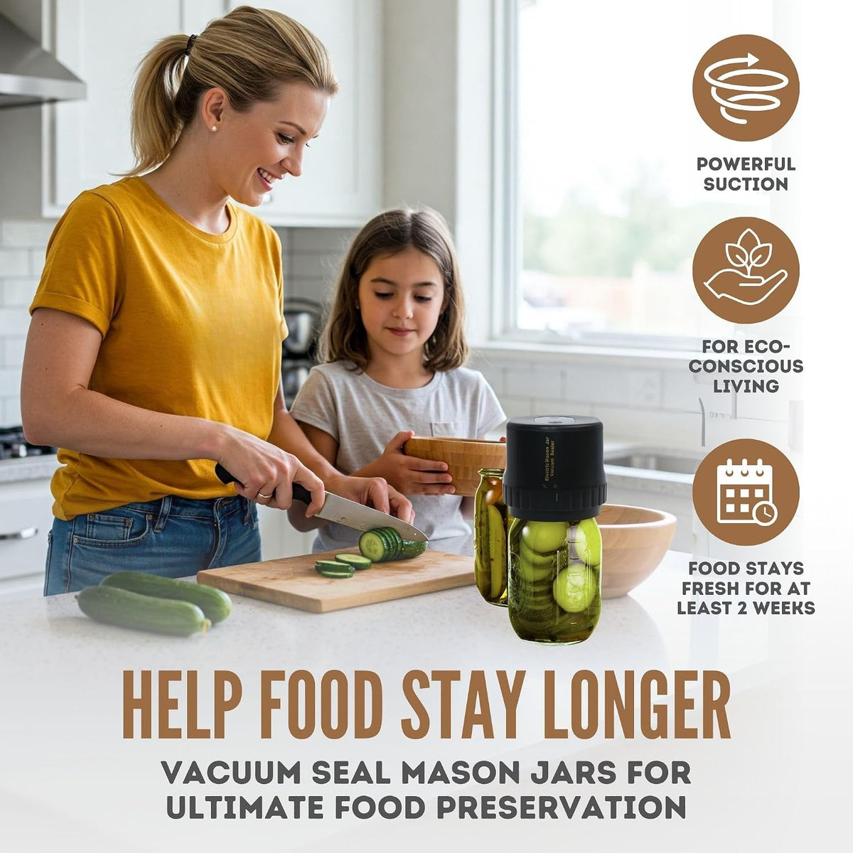 Impruvio vacuum sealer showing digital display and power button