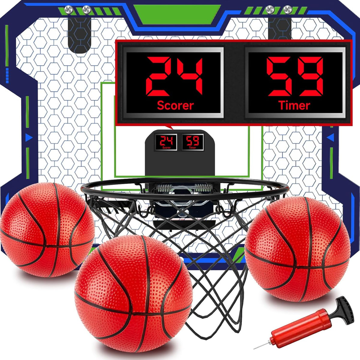Vignuto indoor basketball hoop for kids front view