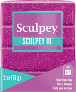 Sculpey polymer clay violet glitter front view packaging