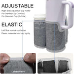 LebenHaus airplane cup holder fitted on a seatback tray table