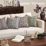 Amor Virisso dark brown throw pillow cover folded view