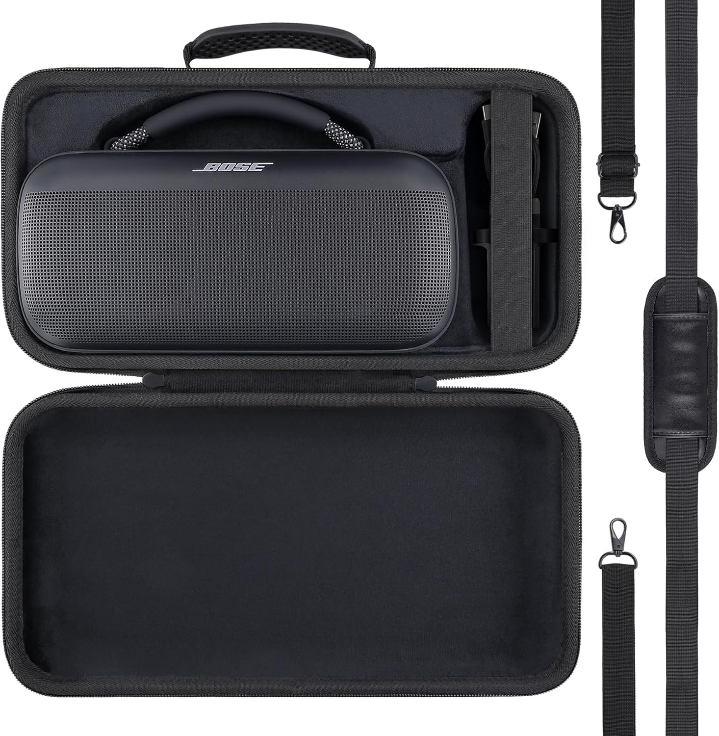 Co2CREA hard protective travel case for Bose SoundLink Max front view