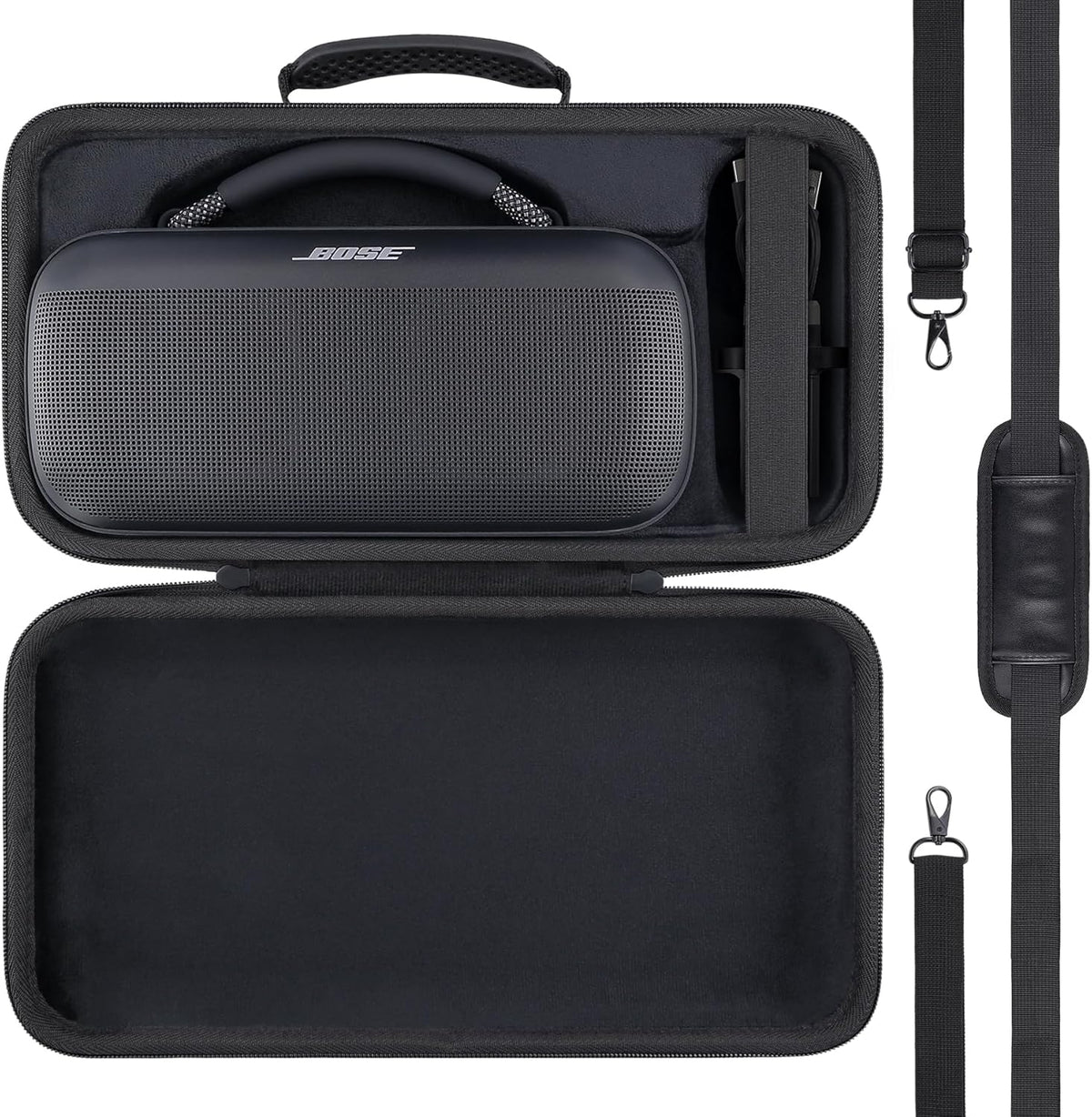 Co2CREA hard protective travel case for Bose SoundLink Max front view
