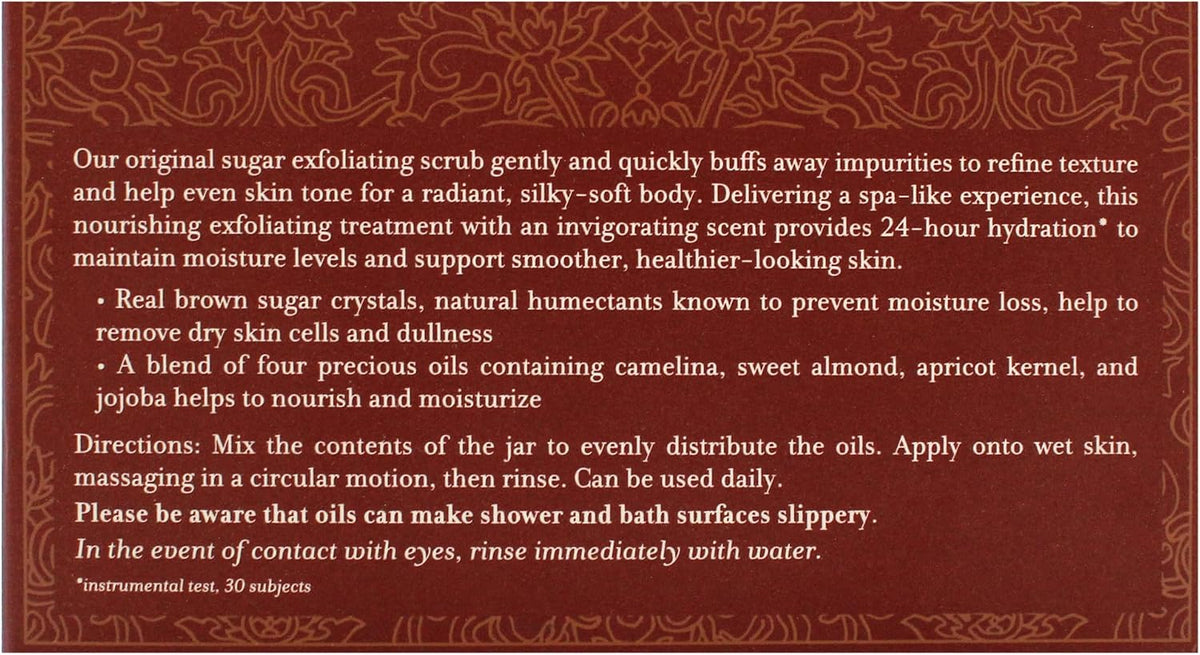 Fresh body polish jar opened showing crystals