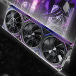 AsiaHorse Dawn 120mm Case Fan front view showing the premium ARGB infinity mirror lighting ring and sleek aerodynamic fan blades.