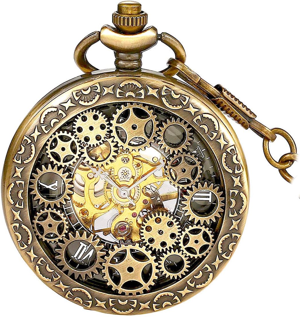 Boshiya pocket watch luminous hands view