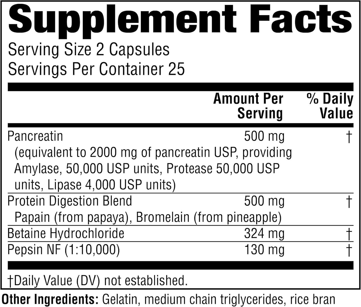 Twinlab Super Enzyme Caps - Constipation Supplement with Digestive Enzymes - 50 Capsules (Pack of 4) - Image 2