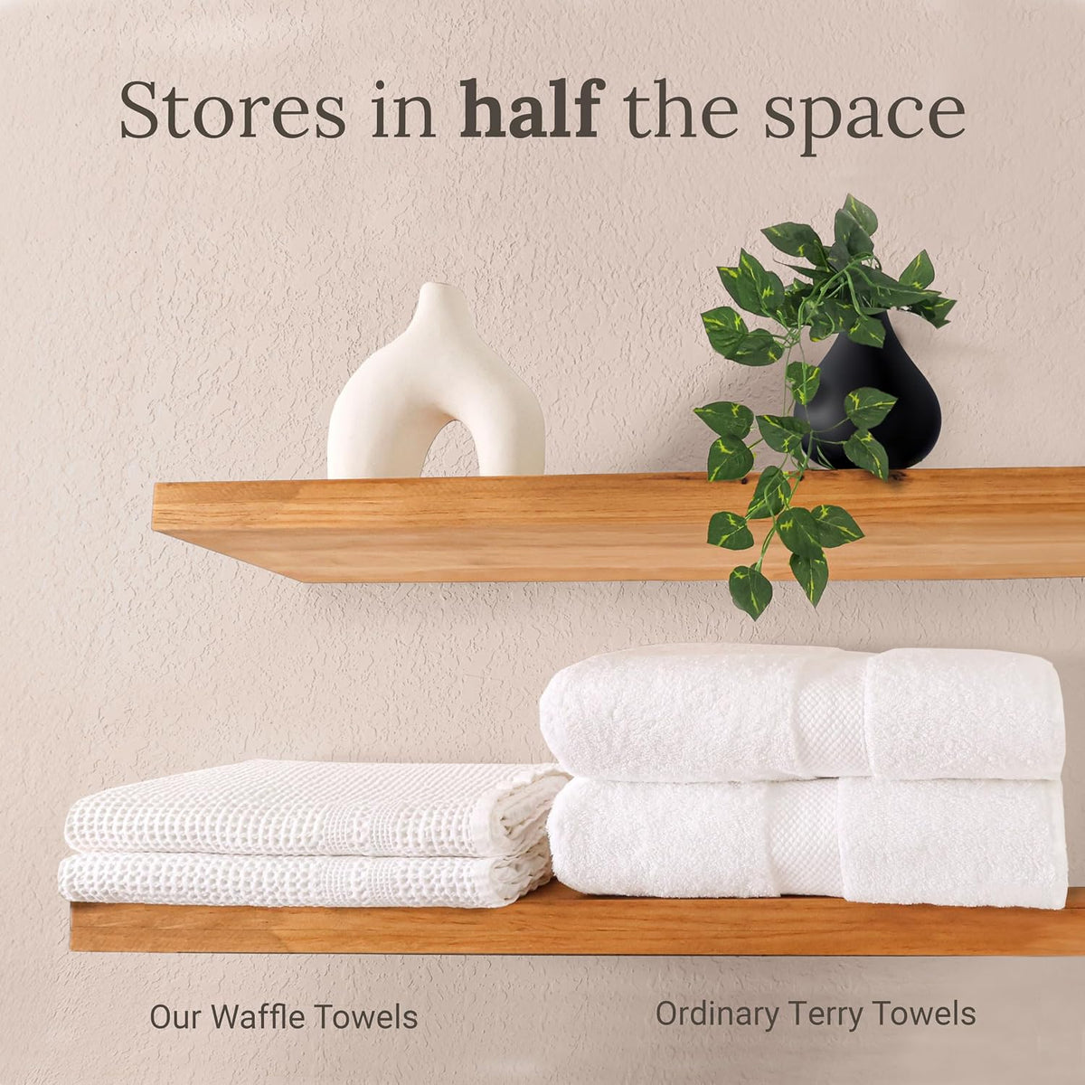 Gilden Tree natural cotton bath towel flat lay display
