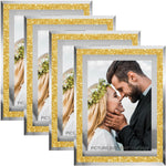 HIKWADERY 4x6 Picture Frames Silver - Set of 4, HD Real Glass 4 by 6 Photo Frame Mirrored Edge Great Gift, for Tabletop Display, Wedding Birthday Mothers Day Gifts (4 x 6, Silver) - Image 11