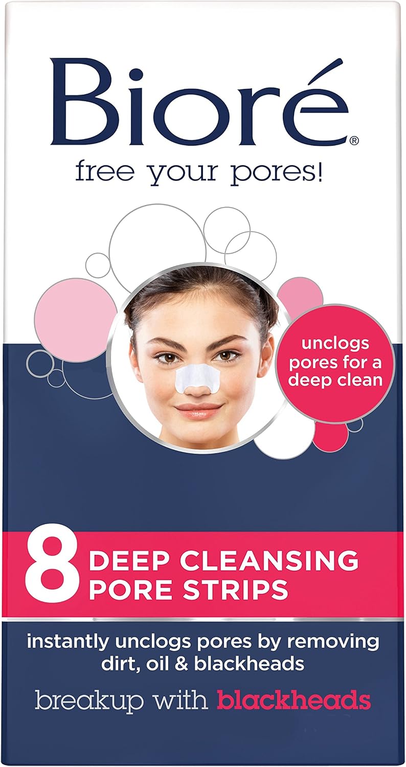 Bioré Original Deep Cleansing Pore Strips 8 count packaging front view