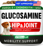Glucosamine Treats for Dogs - Joint Supplement w/Omega-3 Fish Oil - Chondroitin, MSM - Advanced Mobility Chews - Joint Pain Relief - Hip & Joint Care - Chicken Flavor - 120 Ct - Made in USA - Image 14