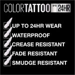 Application of Maybelline Color Tattoo cream eyeshadow with finger
