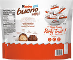 Close up of a cut open crispy wafer chocolate bite showing hazelnut cream