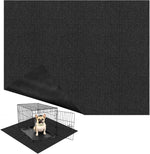 Wibeelee Under Dog Crate Mat front view showing black floor protector.
