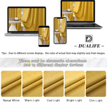 DUALIFE rod pocket detail on faux linen curtains