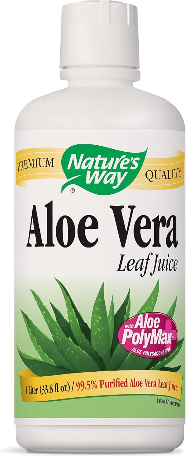 Nature's Way Aloe Vera Whole Leaf Juice pack of two front view for premium digestive support