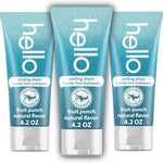 Hello Smiling Shark Fluoride Free Kids Toothpaste pack of 3 front view authentic skincare