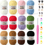 12 Pack Fluffy Chunky Chenille Yarn for Crocheting, Baby Yarn for Crocheting Soft Blanket, 600g (787yds) Bulky Yarn Set for Crochet Amigurumi & DIY Crafts B - Image 11