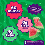 JOYRIDE Sour Watermelon Wedges low calorie gummy candy bag close up view