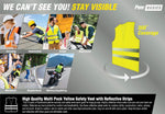 PeerBasics safety vest side profile reflective view