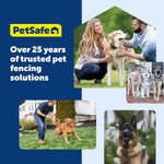 PetSafe Pawz Away training collar contact points and battery compartment view.
