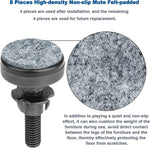 TWIG heavy duty table leveler with T-nut hardware