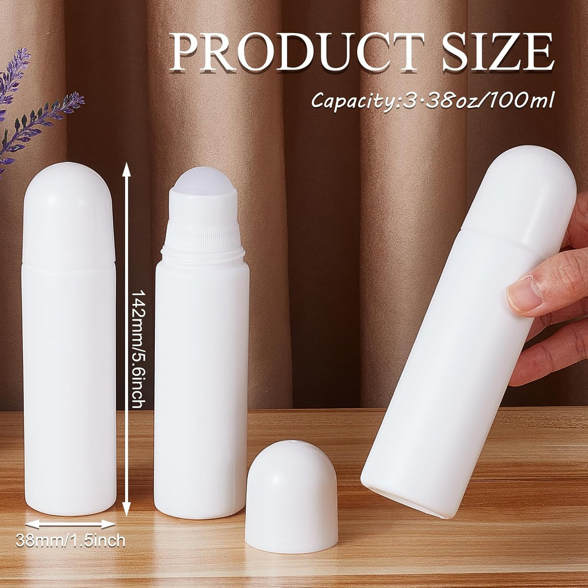 Niceneeded empty plastic rollerball containers set