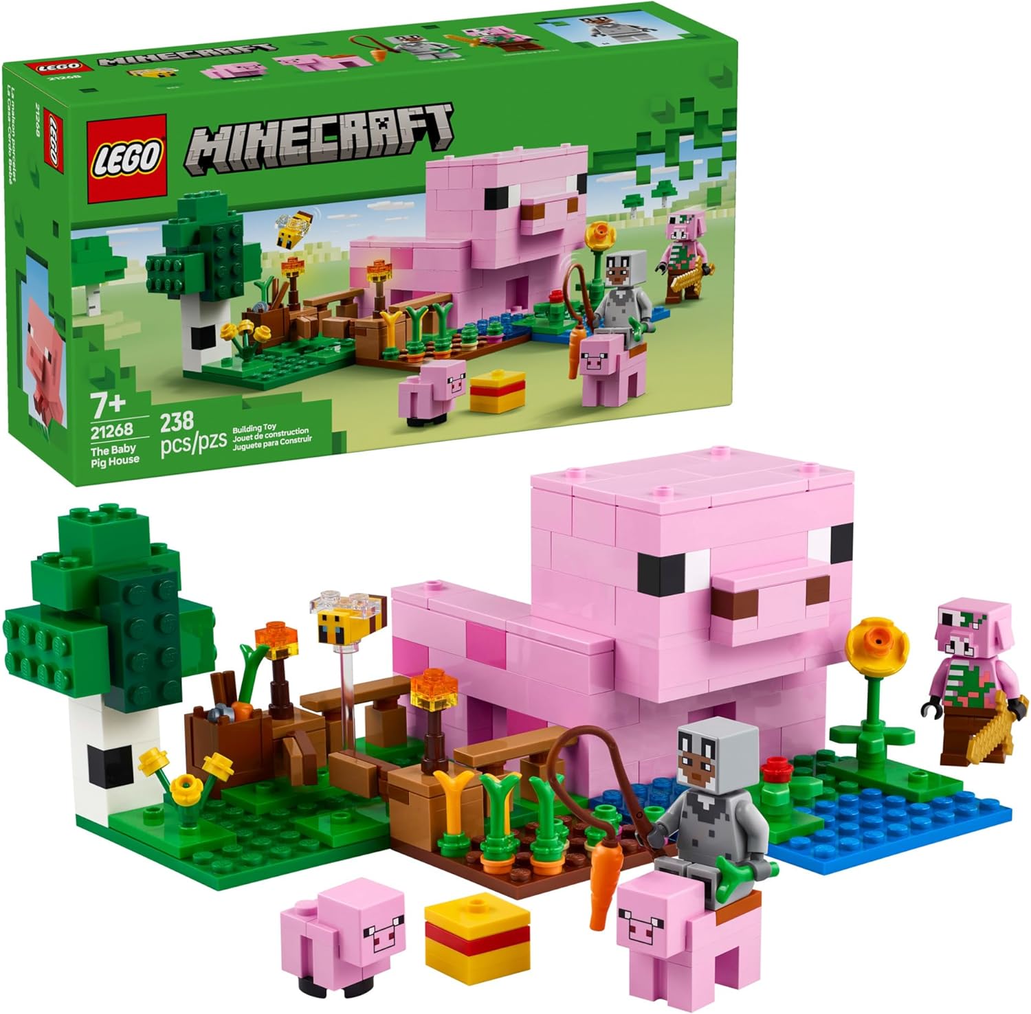 Lego Minecraft The Baby Pig House 21268 front view